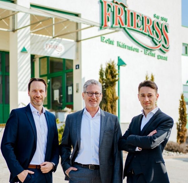 Gruppenbild Geschäftsführung Frierss: Kurt Frierss jun., Rudolf Frierss und Mag. Christoph Frierss (von links nach rechts)